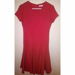 CK Red Dress with sleeves